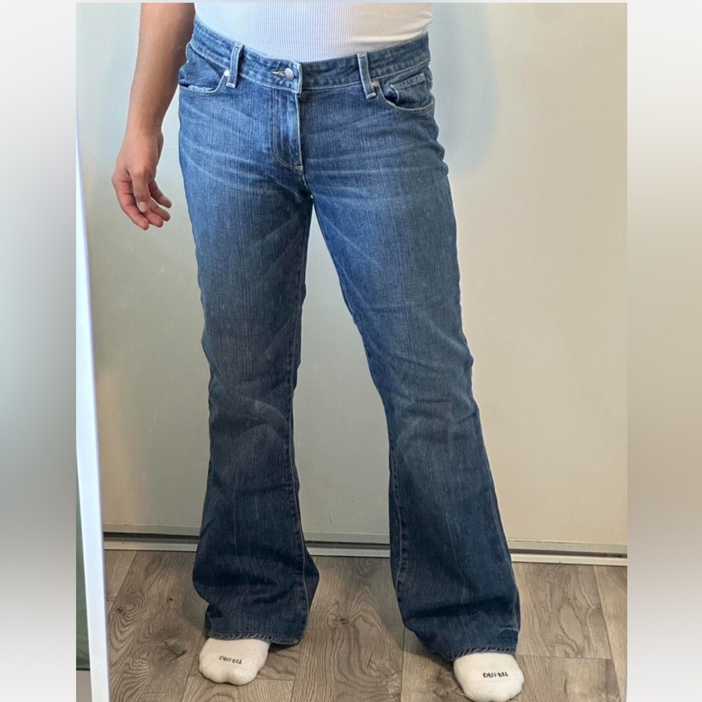 PAIGE Denim Jeans with Floral Accent